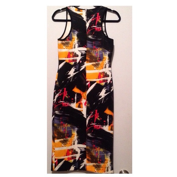 H&M Dresses Abstract Paint Brushes Dress Nwt Poshmark